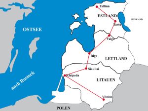 Bahnreise Baltikum Litauen - Lettland - Estland