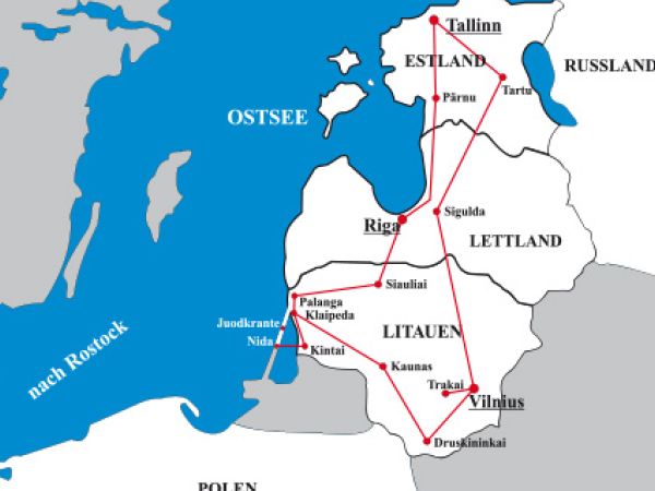 Große Baltikum - Rundreise mit Fähranreise: Litauen I Lettland I Estland
