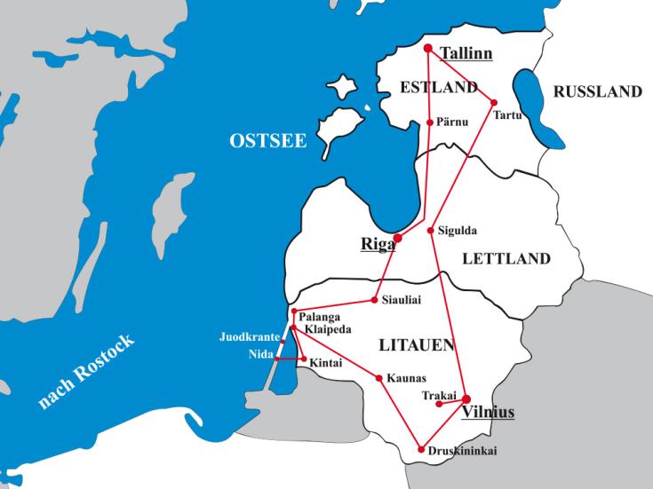 Große Baltikum - Rundreise mit Urlaubs-Stopp Kurische Nehrung I Lettland - Estland - Litauen