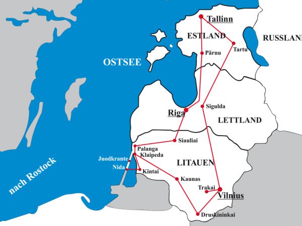 Große Baltikum - Rundreise mit Urlaubs-Stopp Kurische Nehrung I Lettland - Estland - Litauen