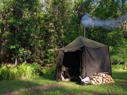Zeltsauna im Estonian Wildnest Resort