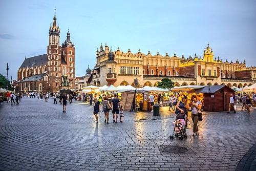 Krakau - Markt mit Tuchhallen