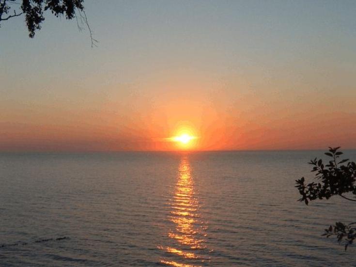 Sonnenaufgang über dem Kurischen Haff