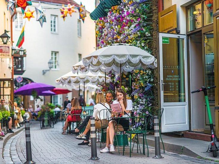 Altstadt von Vilnius - Straßencafé