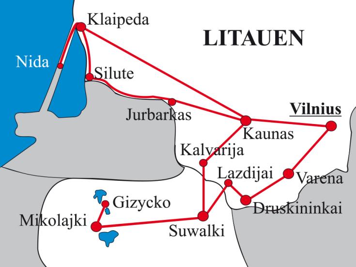 Mietwagen - Rundreise Litauen und Polen I individuelle Selbstfahrer - Reise