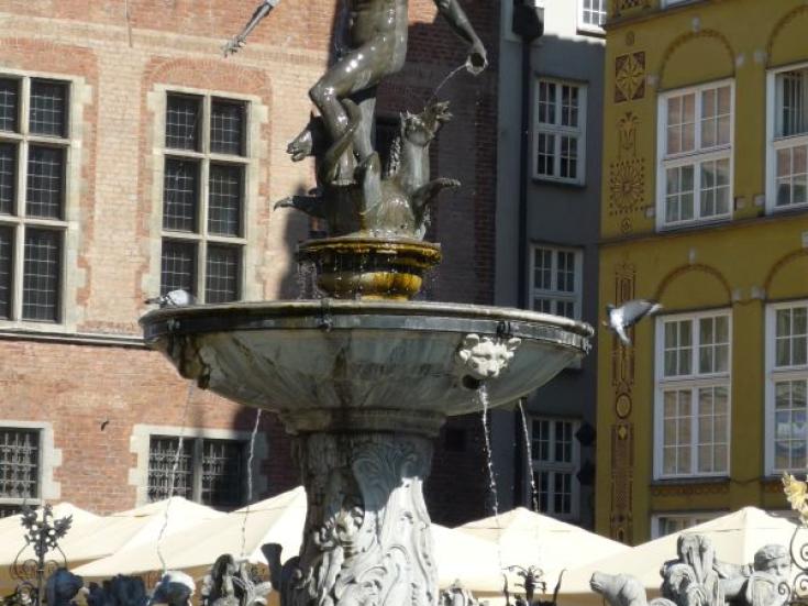 Danzig - Neptunbrunnen auf dem Langen Markt