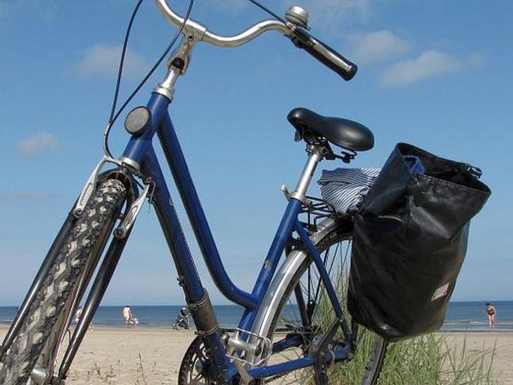 Radtour in Pommern von Swinemünde bis Danzig - Radlerpause am Strand