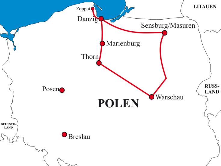 Rundreisen in Polen I Der Norden: Danzig, Ostsee und Masuren