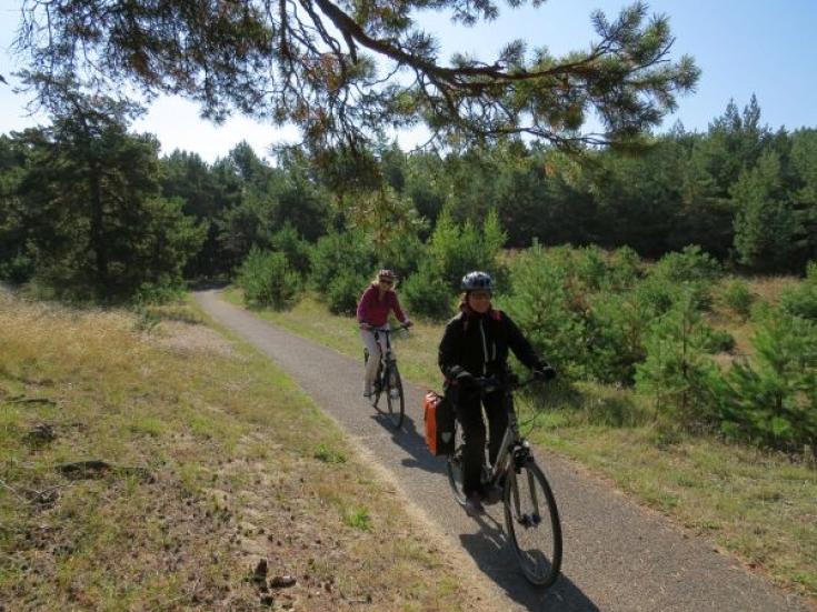 Radfahrer auf der Kurischen Nehrung