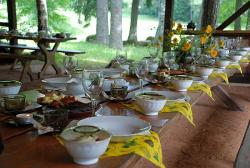 Mittagessen auf dem Bauernhof