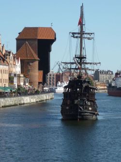 Danzig - Piratenschiff auf der Mottlau