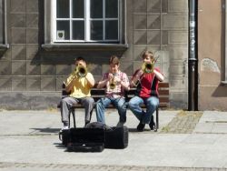 Musikanten auf dem Langen Markt in Danzig