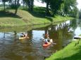 Kanus auf dem Oberländischen Kanal