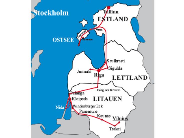 Geführte Radtour Litauen - Lettland - Estland