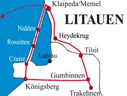 Radtour nördliches Ostpreußen: Klaipeda-Tilsit-Gumbinnen-Königsberg-Kurische Nehrung