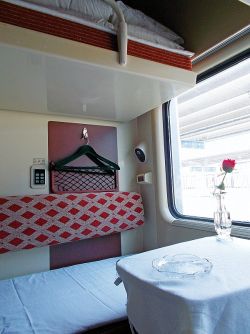 4-Bett-Abteil im Transsib-Linienzug © Natalia Meiseheit
